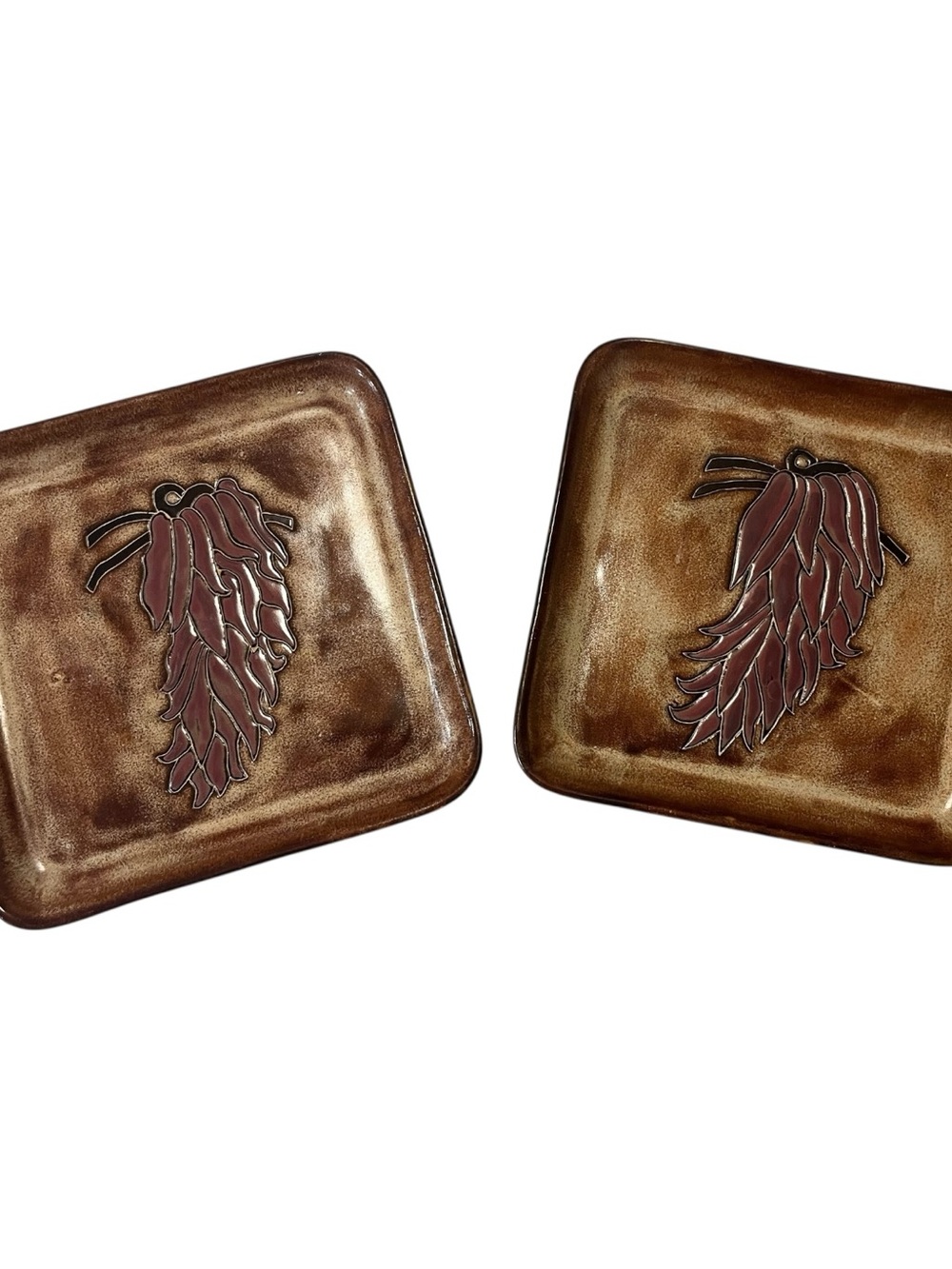 Design by Mara Desert Chilies Stoneware Salad Plates Set of 2 – 8.5” – Mexico